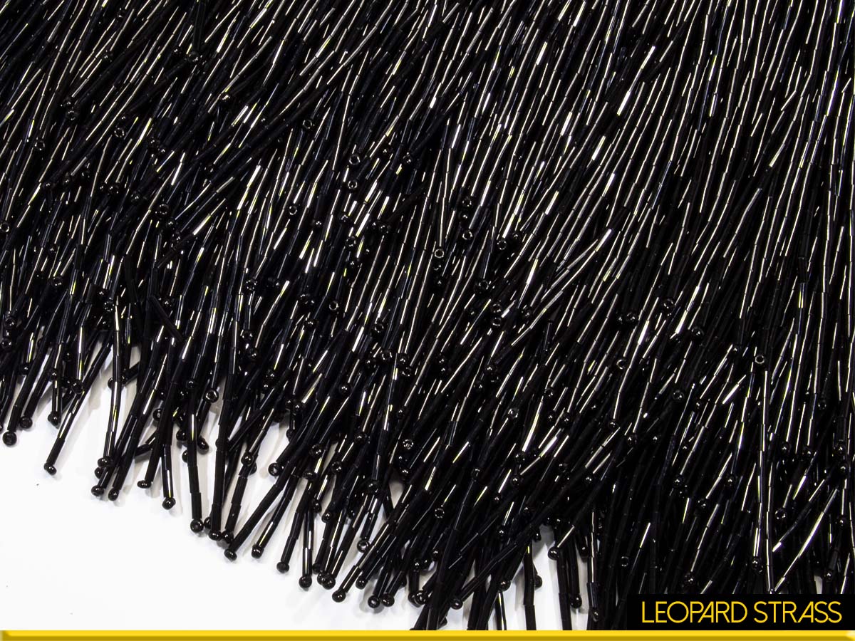 Frange de perles : Noir