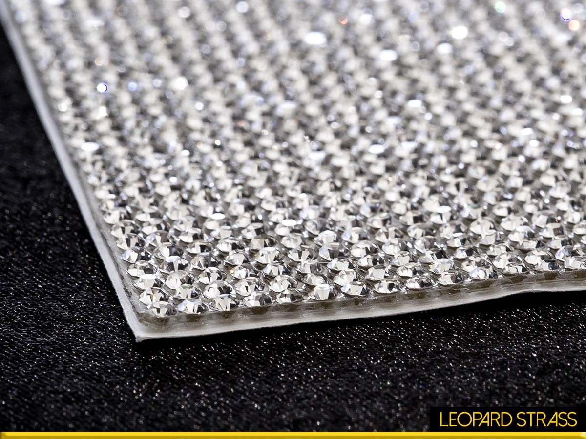 Feuille adhésive en strass cristal