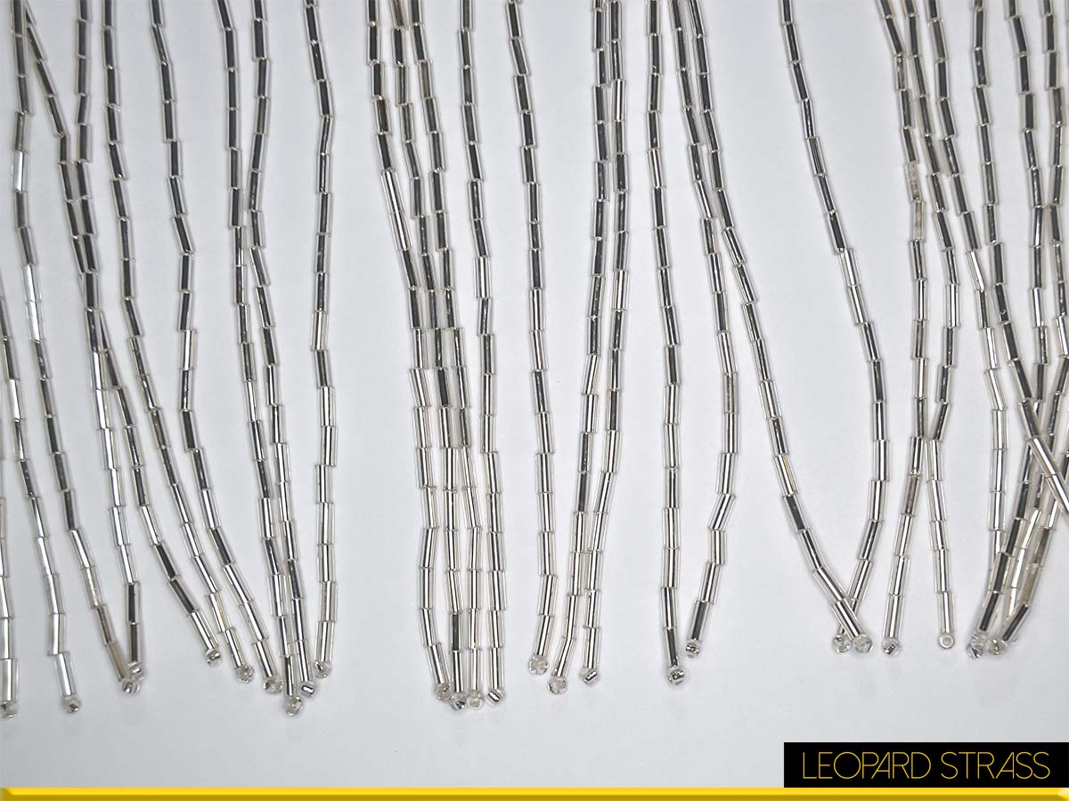 Frange Perline : Cristal / bianco